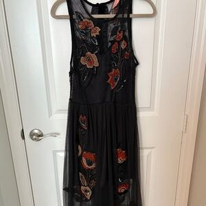 Anthropologie Not So Serious Midnight Garden Maxi Dress- SZ 12